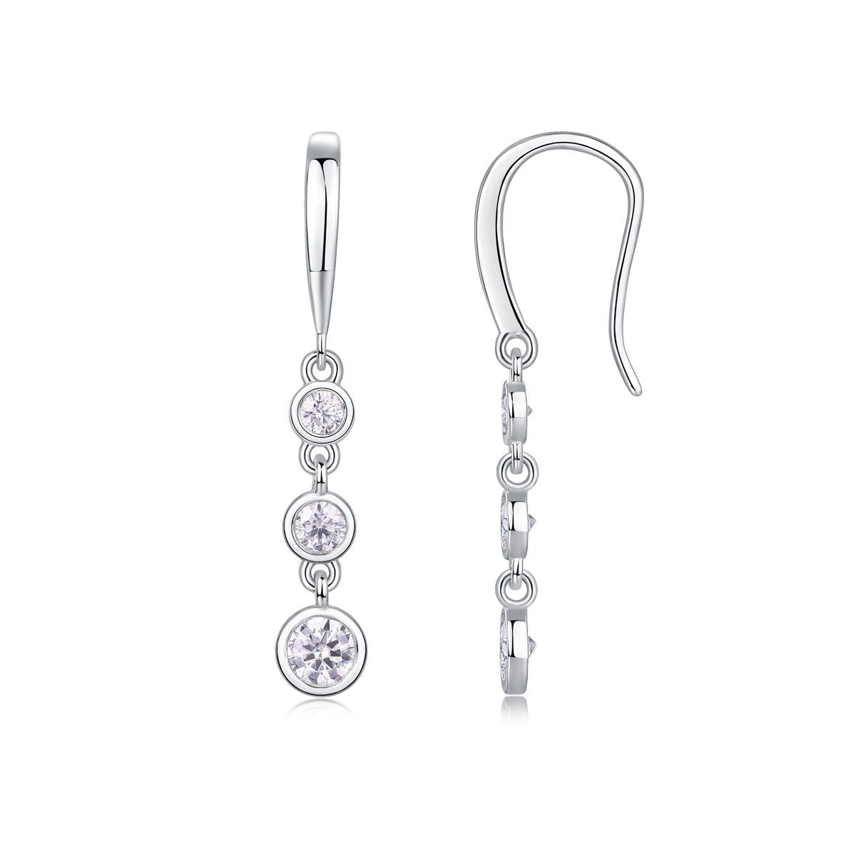 Boucles d'Oreilles Pendantes 3 Pierres Argent S925 Plaqué Platine - Moissanite D-VVS1 - Soin & GrâceSoin & GrâceA pair2defa60148d6dfd1ac276c81ca09f3d7