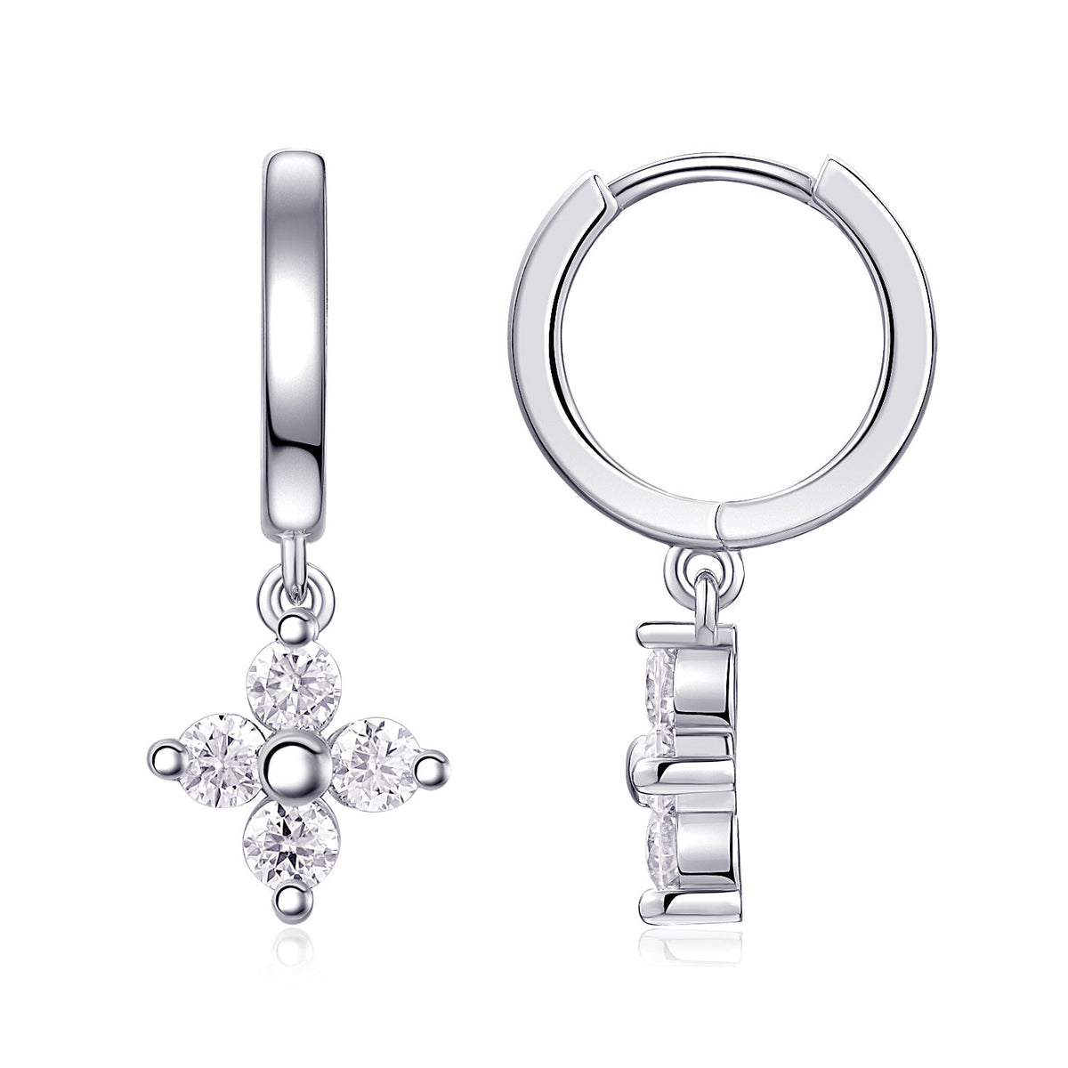 Boucles d'Oreilles Pendantes Trèfle Argent S925 Platiné - Moissanite D-VVS1 - Soin & GrâceSoin & GrâceA paird47ccfd603991d9f4e160d9a132b4b8c