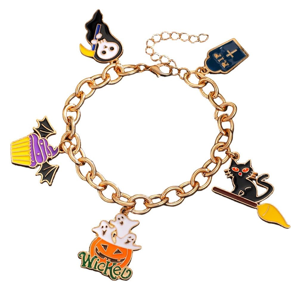 Bracelet Halloween Citrouille & Fantôme - Doré - Soin & GrâceSoin & Grâce01kc Gold 1756a8499dfea33f6faa77036b3caf6915ef