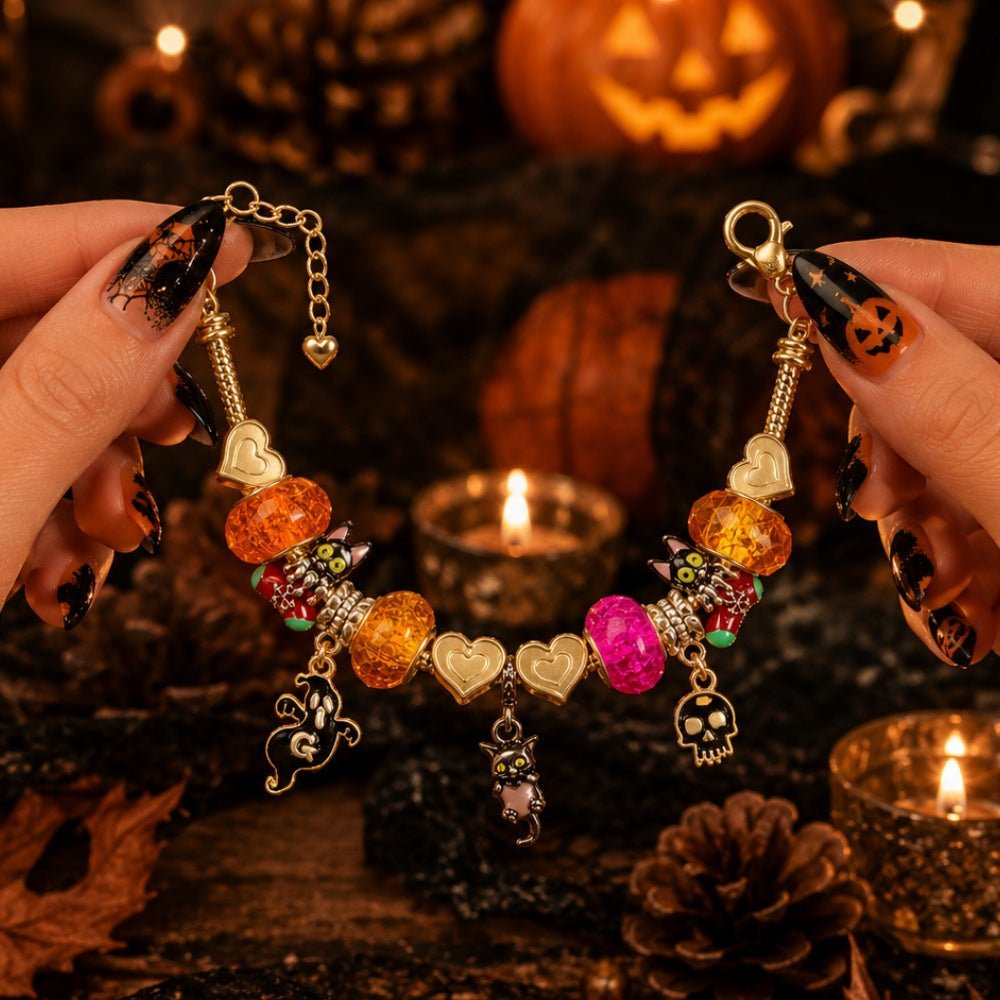 Bracelet Perlé Chat Noir Halloween - Doré - Soin & GrâceSoin & GrâceGold2f34d8ea311f15f1c45074e16c780337