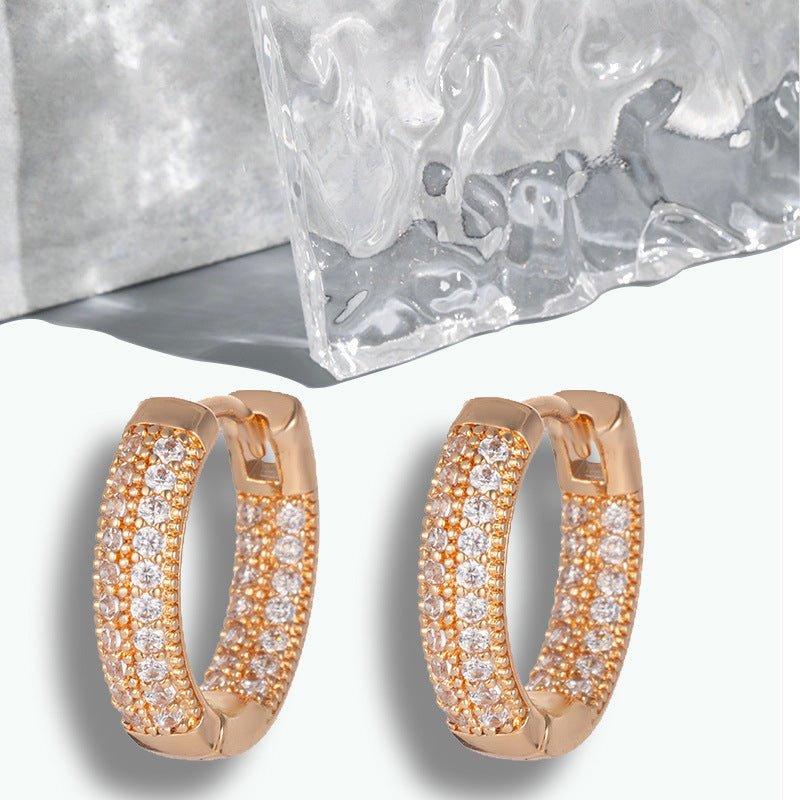 Clip d'Oreille Rond Géométrique Lettre D avec Strass - Doré - Soin & GrâceSoin & GrâceGoldeefea3094e56f5198004a9d556663038