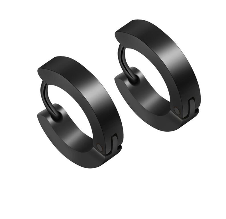 Créole Ronde Punk en Acier Inoxydable - Unisexe Noir & Argent - Soin & GrâceSoin & GrâceBlack8552d3e964c775b3378ce93e94c4f7af