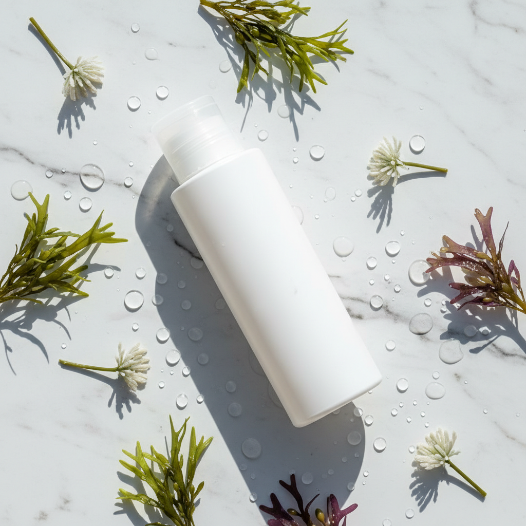 Eau micellaire - flat lay