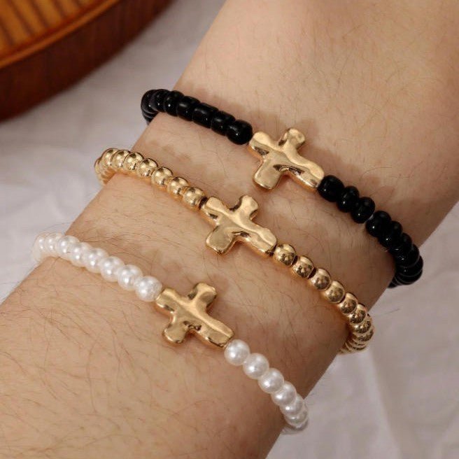 Ensemble Bracelets Charm Croix & Cœur - Perles Style Plage - Soin & GrâceSoin & GrâceDouble Layers Loving Heartcc628d408d2025a5ee74925270497c34