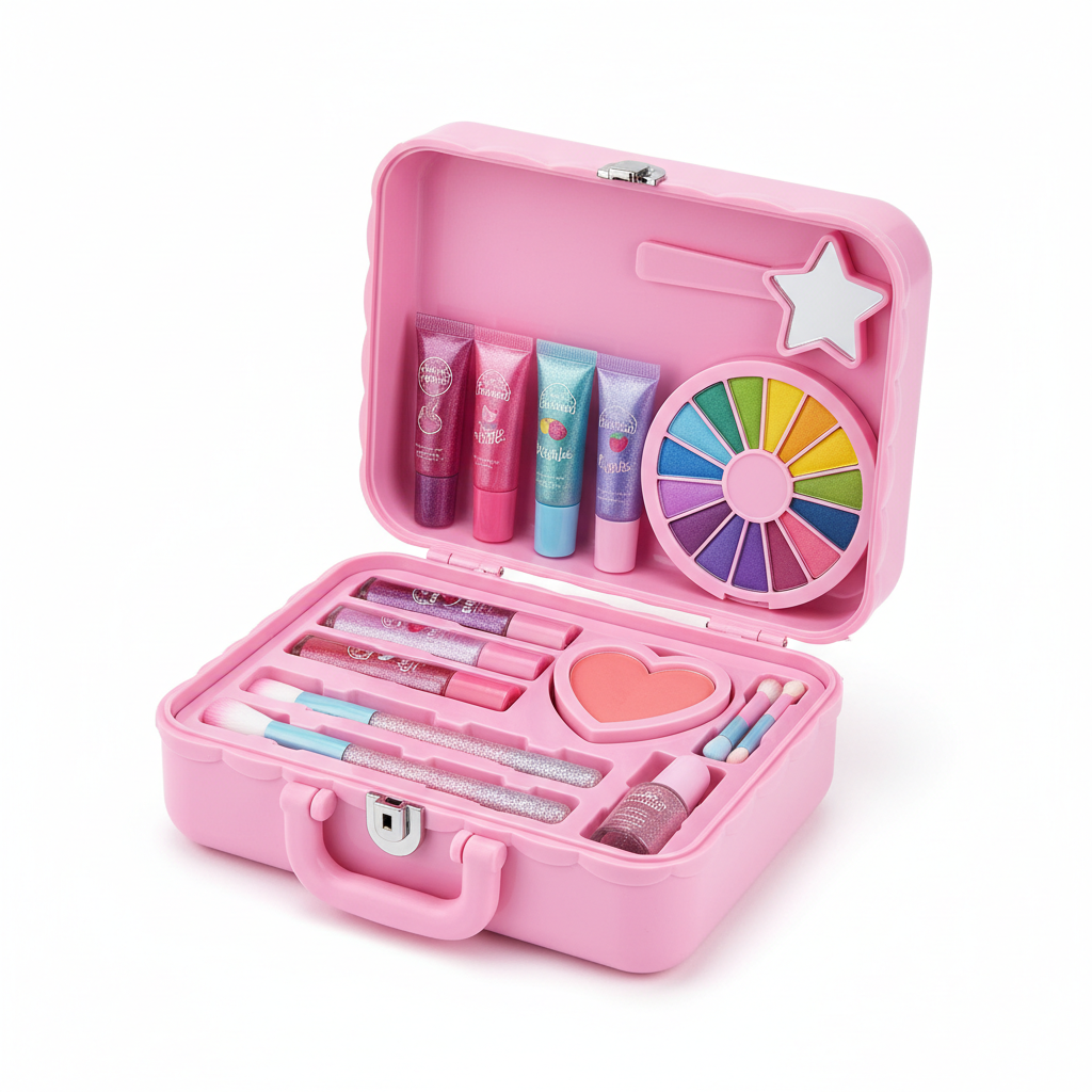 Kit maquillage - valise ouverte