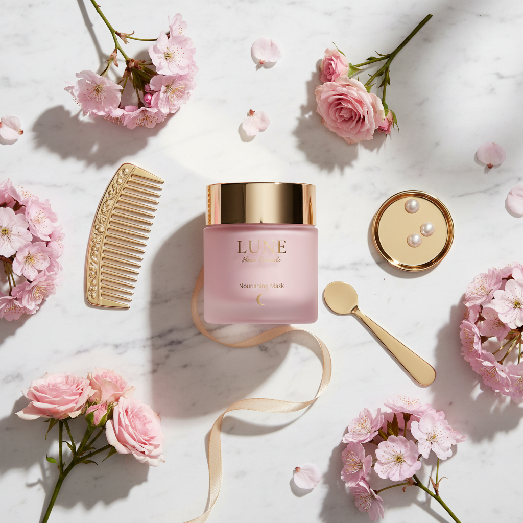 Masque cheveux - flat lay