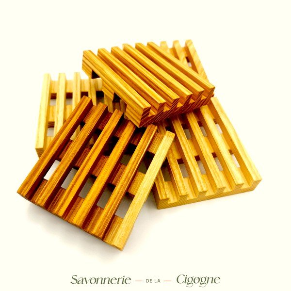 Porte savon bois - Soin & GrâceSavonnerie de la CigognePorte savon bois