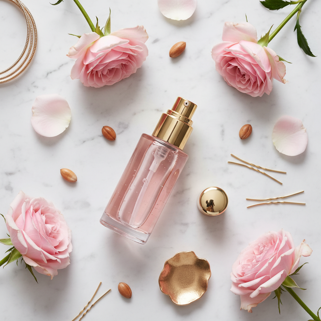 Sérum cheveux - flat lay