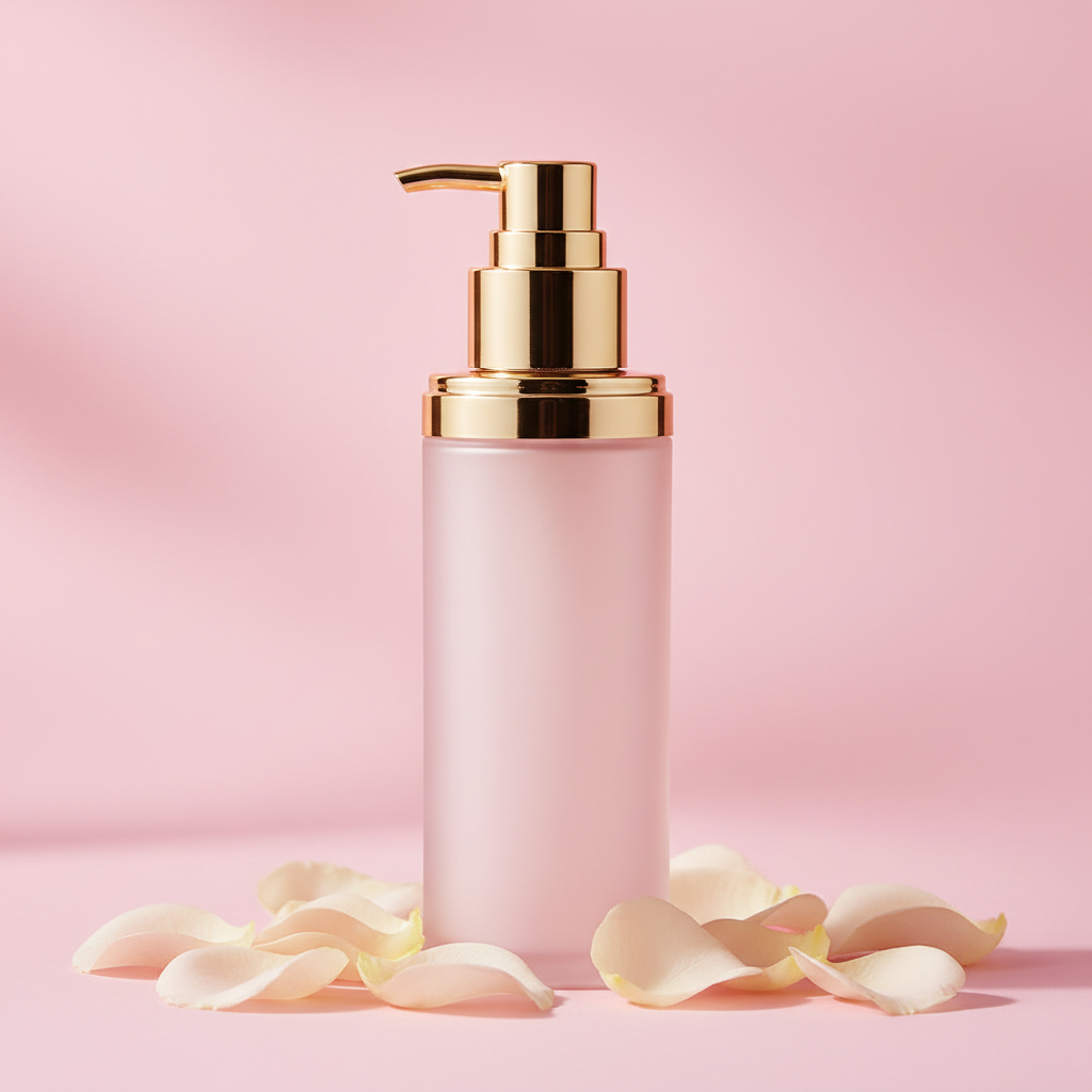 Sérum cheveux - fond rose