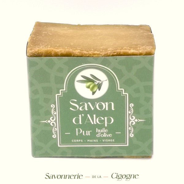 Savon Alep petit pur à l'huile d'olive 120g - Soin & GrâceSavonnerie de la CigogneSavon Alep petit pur à l'huile d'olive 120g