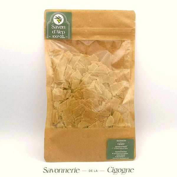 Savon d'Alep paillette à l'huile d'olive 100g - Soin & GrâceSavonnerie de la CigogneSavon d'Alep paillette à l'huile d'olive 100g